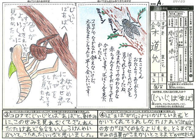 Ａブロック優秀賞　埼玉県　鳩山町立鳩山小学校　２年　鈴木　道允